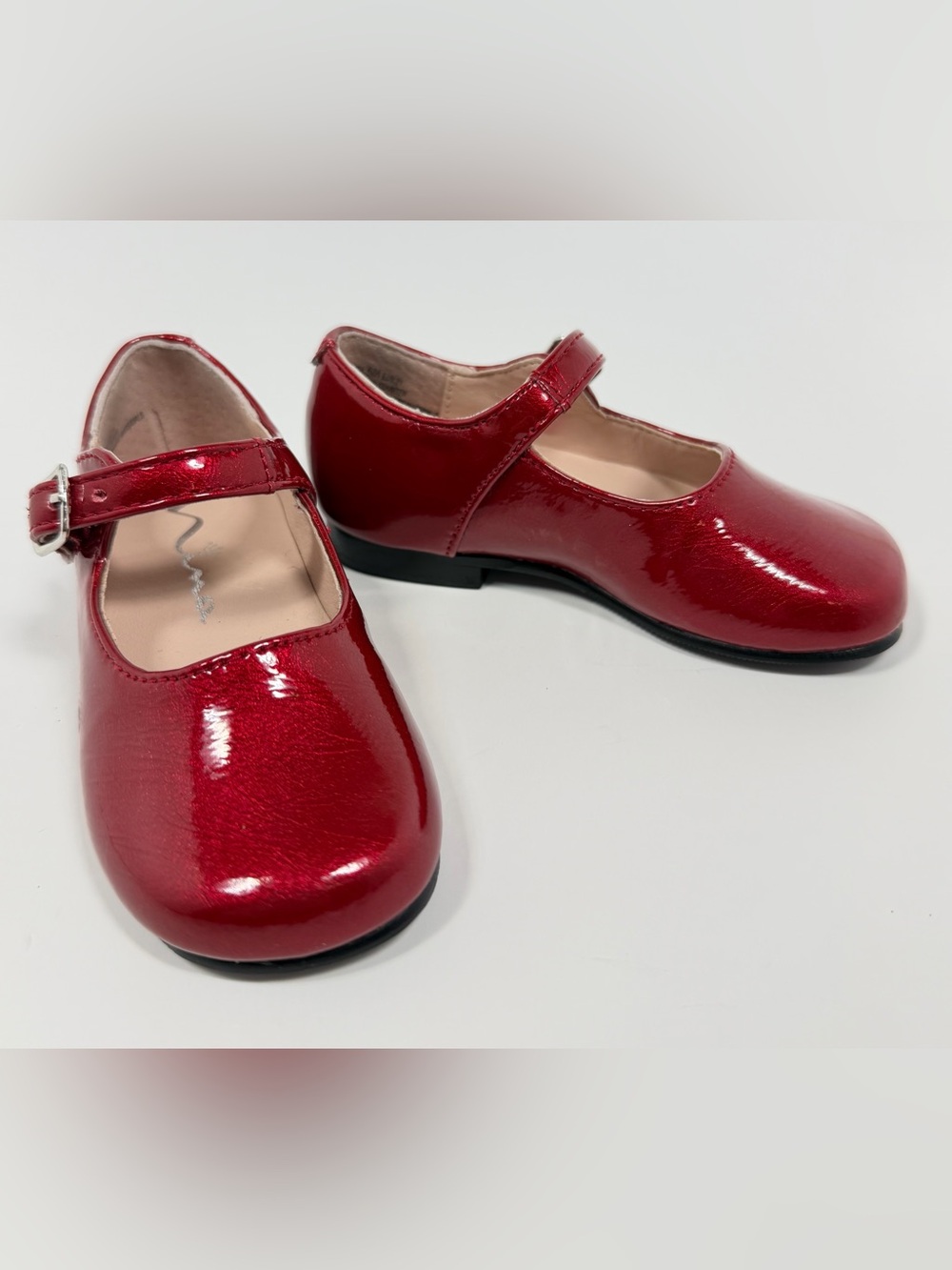 Nina Girls Red Metallic Patent Mary Jane Dress Shoes Size 5M EUR 21